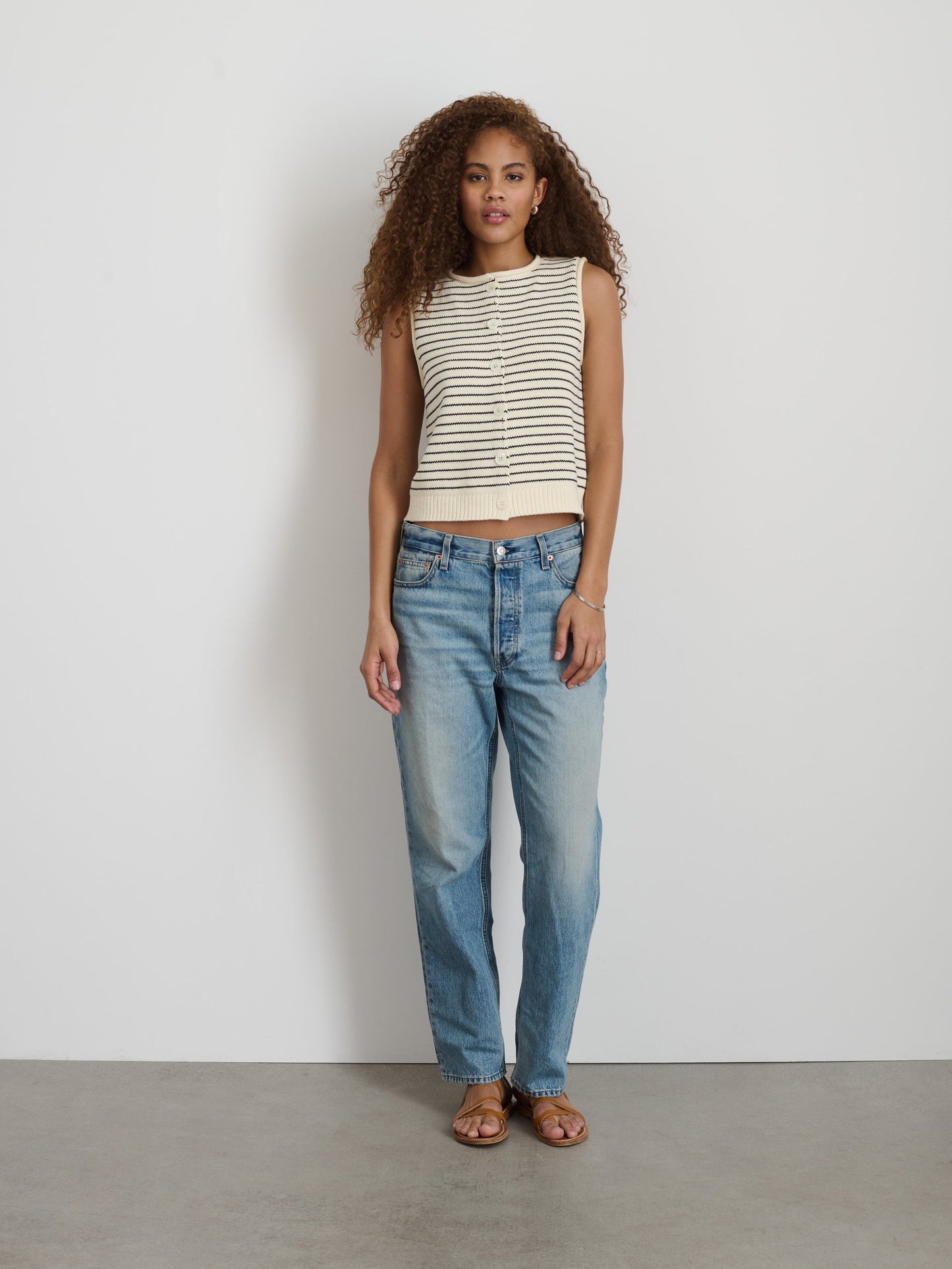 Alex Mill Bridget Striped Vest In Cotton