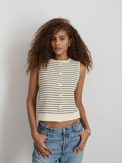 Alex Mill Bridget Striped Vest In Cotton