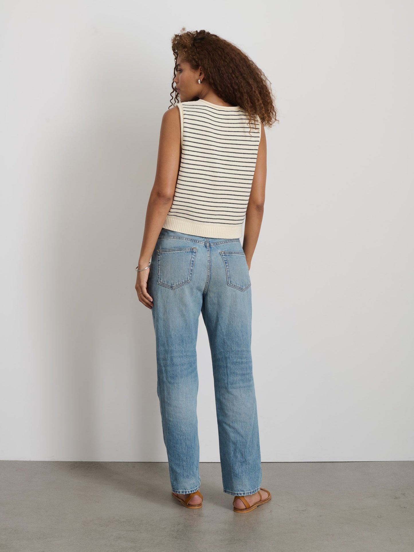 Alex Mill Bridget Striped Vest In Cotton