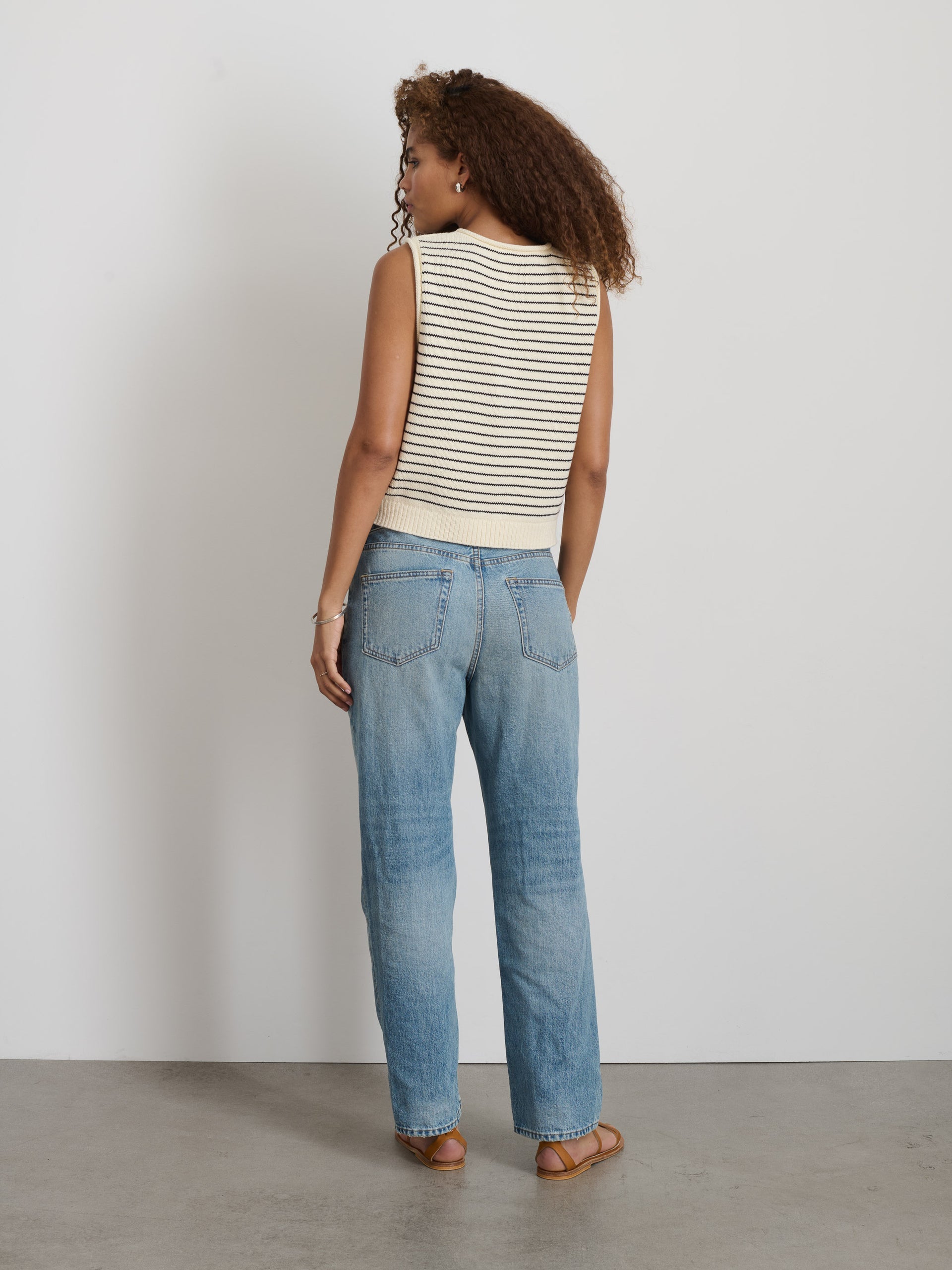 Alex Mill Bridget Striped Vest In Cotton