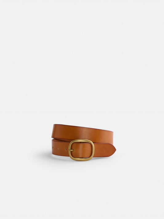 Alex Mill Maximum Henry Wide Oval Belt Light Brown