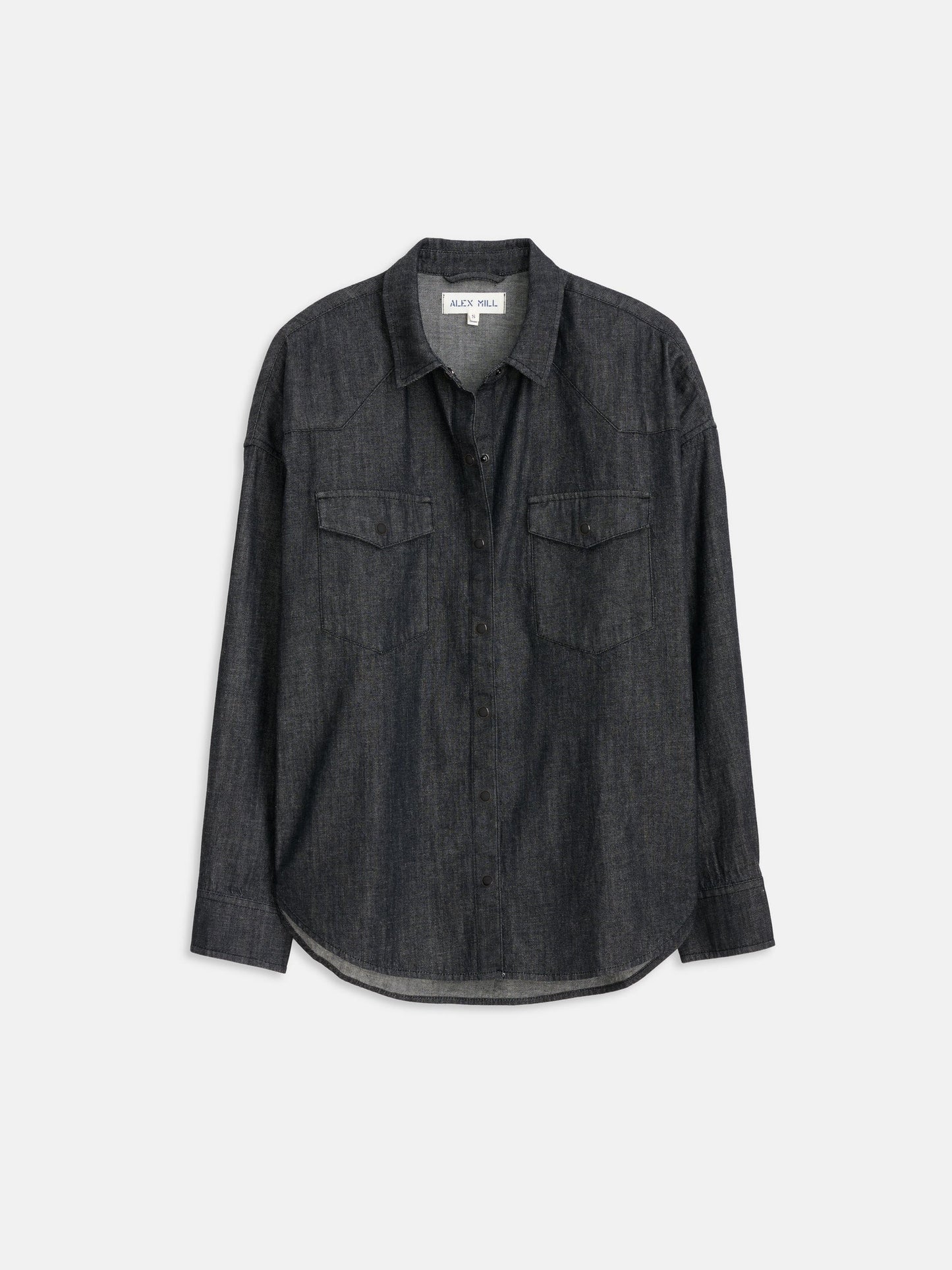 Alex Mill Santa Fe Shirt in Black Denim Black Wash