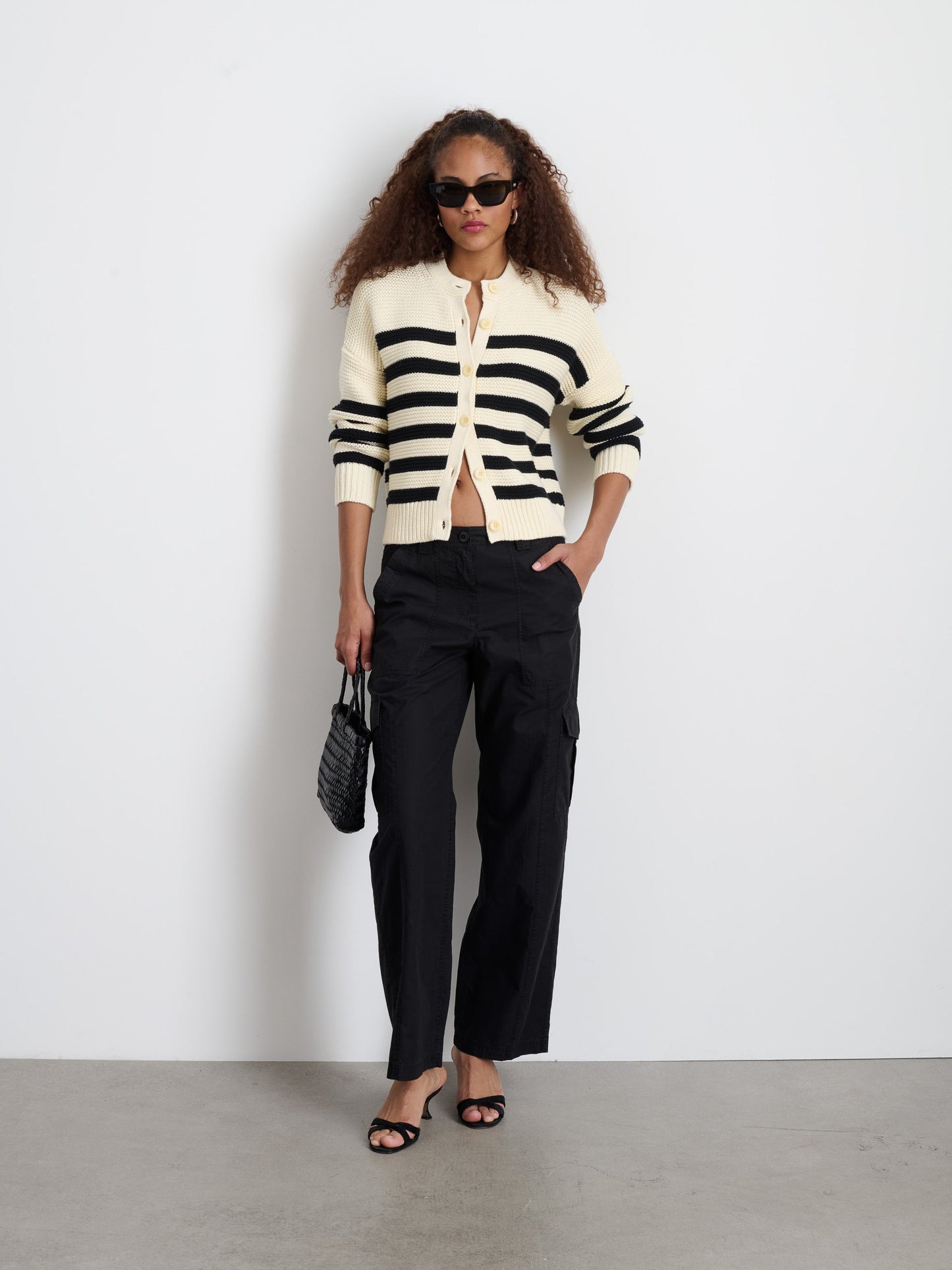 Alex Mill Nico Striped Cardigan in Cotton