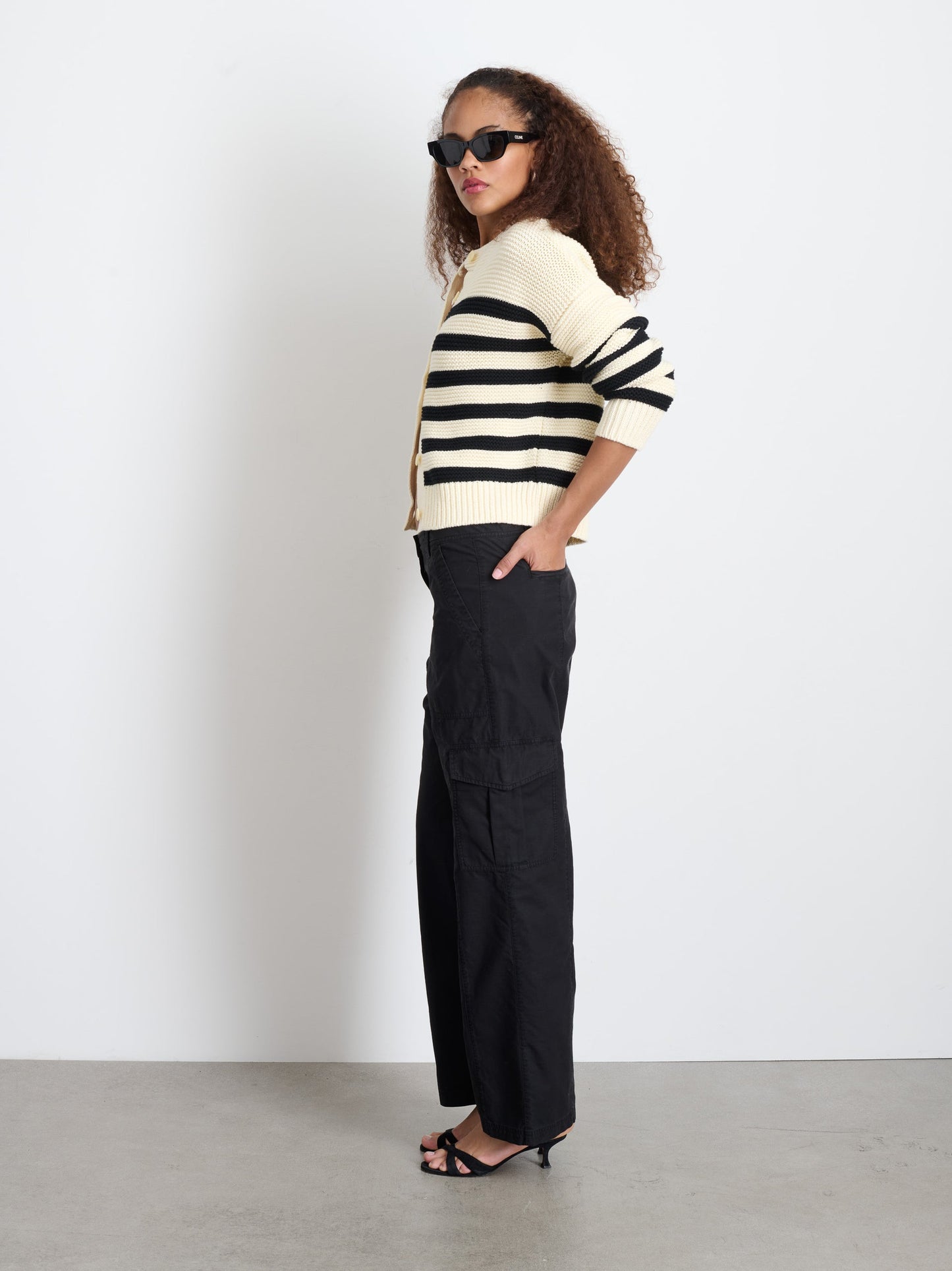 Alex Mill Nico Striped Cardigan in Cotton