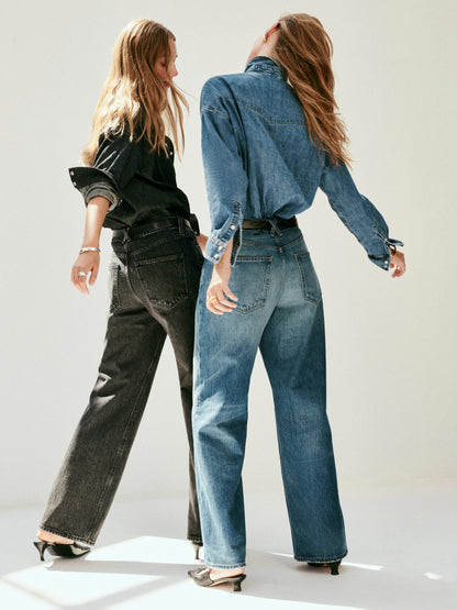 Alex Mill Alek Relaxed Wide Leg Jean Paris Medium Wash