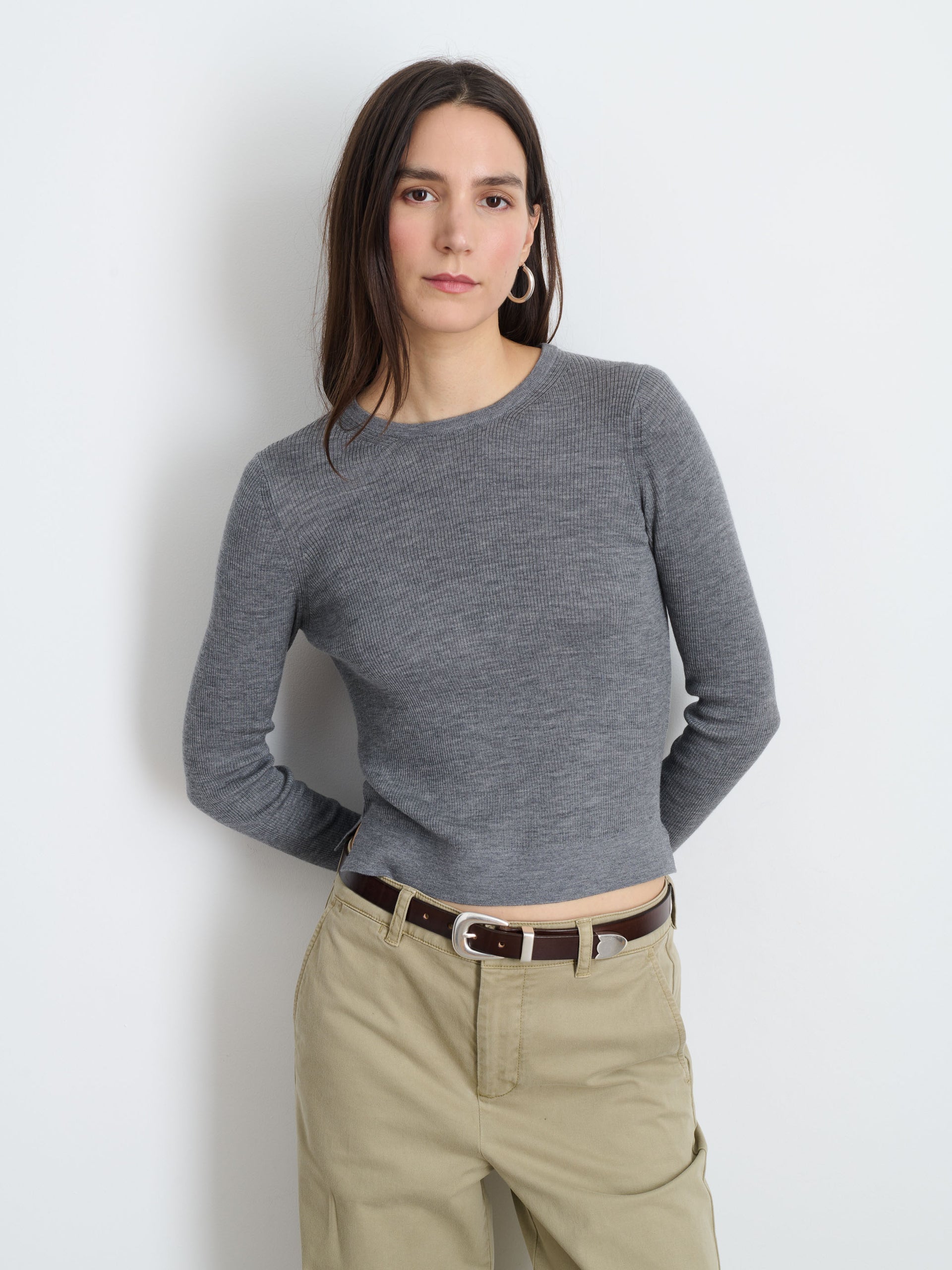 Alex Mill Ava Sweater Tee Heather Grey