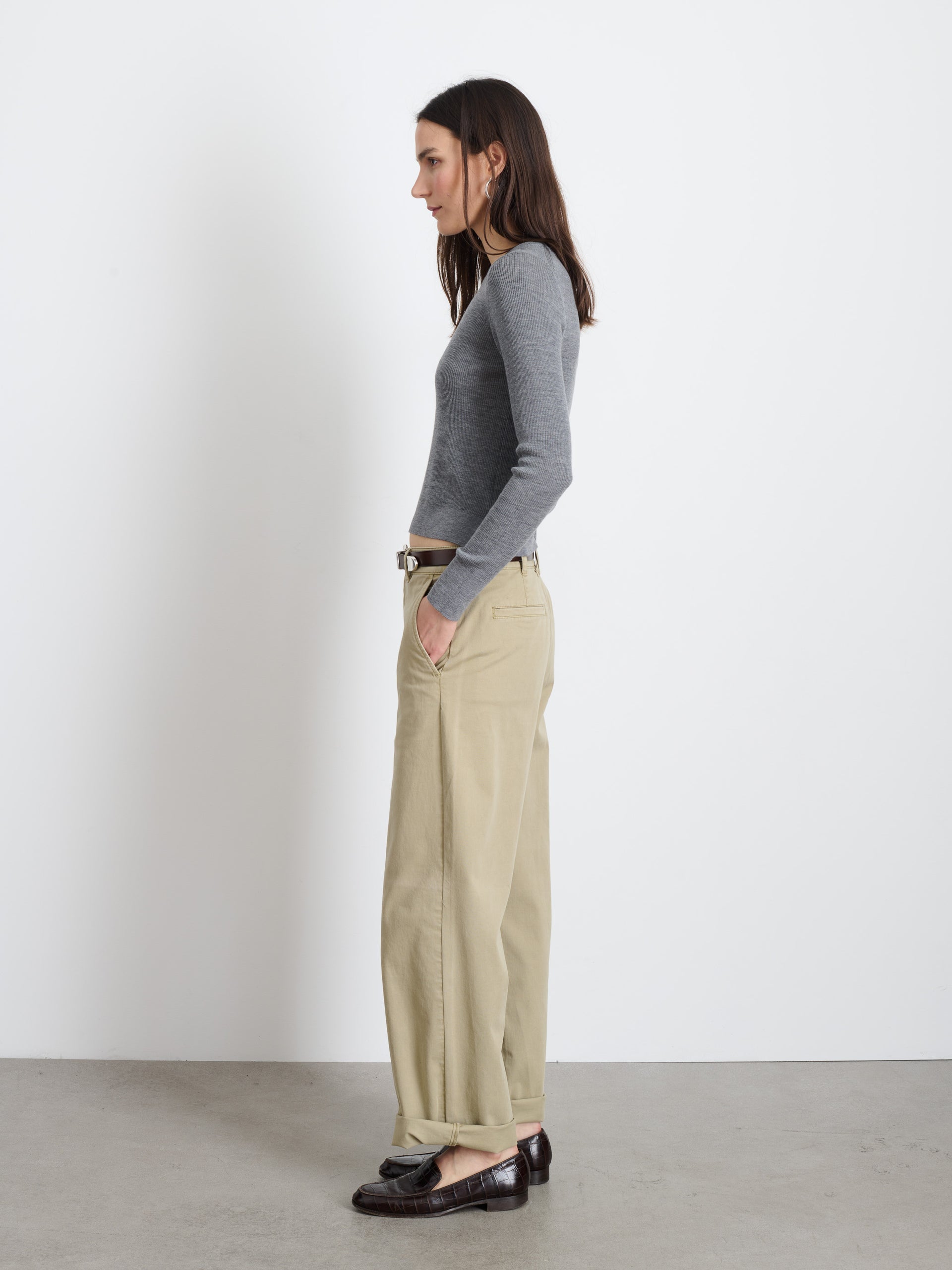 Alex Mill Ava Sweater Tee Heather Grey