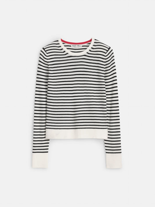 Alex Mill Ava Striped Sweater Tee Ivory/Black