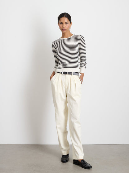 Alex Mill Ava Striped Sweater Tee Ivory/Black