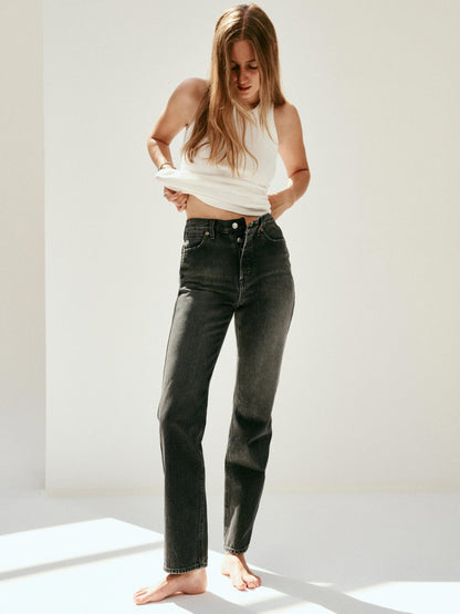 Alex Mill The Carla High Rise Straight Zurich Black Wash