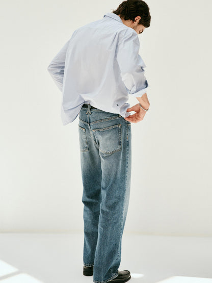 Alex Mill AM Relaxed Straight 5 Pocket Jean Antique Indigo