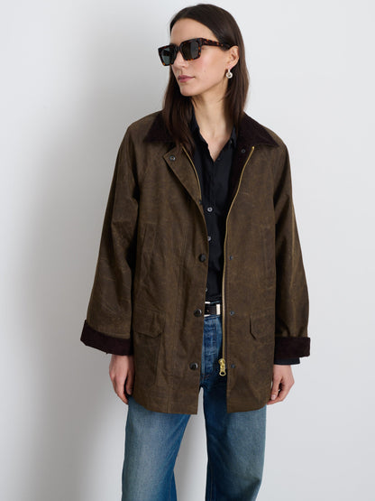 Alex Mill Chiltern Street Jacket In Waxed Cotton Brown