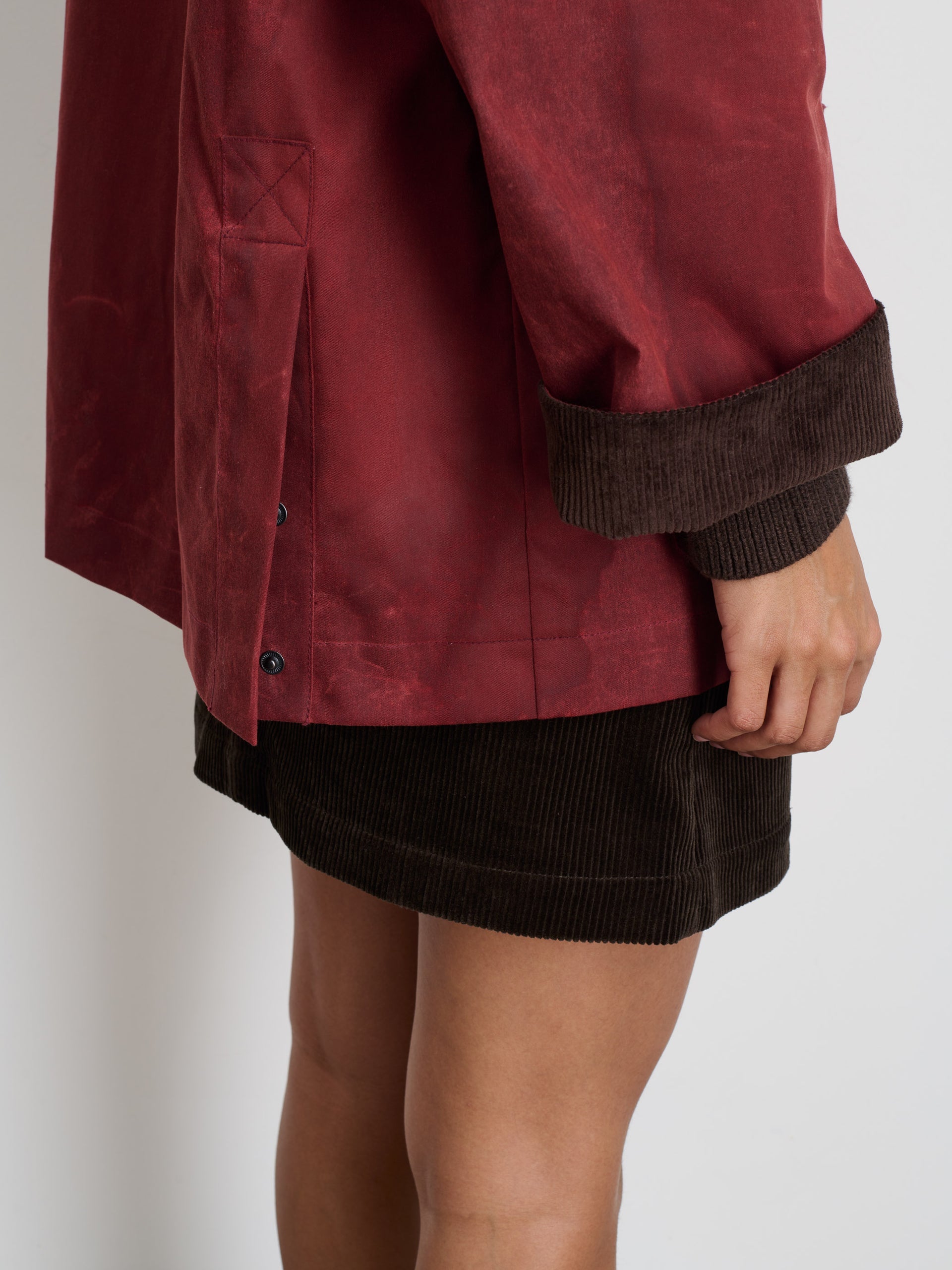 Alex Mill Chiltern Street Jacket In Waxed Cotton Brick Red