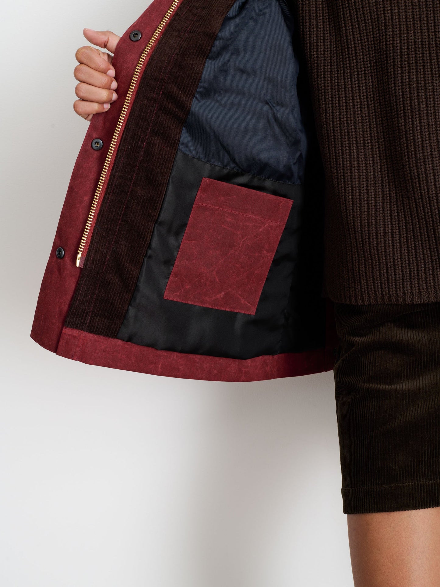 Alex Mill Chiltern Street Jacket In Waxed Cotton Brick Red