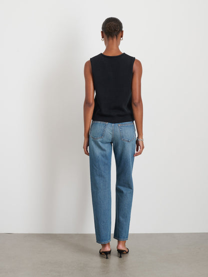 Alex Mill Bridget Vest in Cotton Black