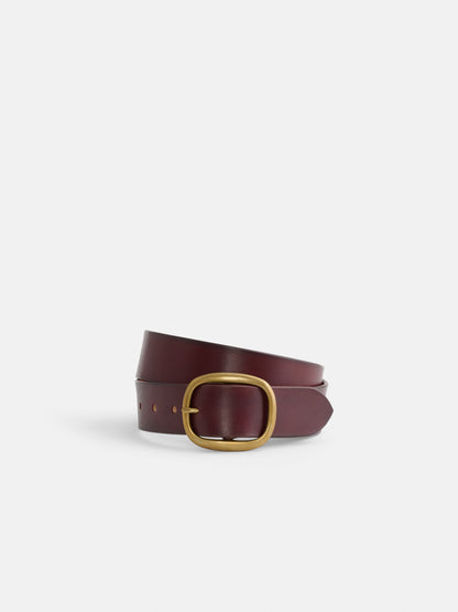 Alex Mill Maximum Henry Wide Oval Belt Oxblood