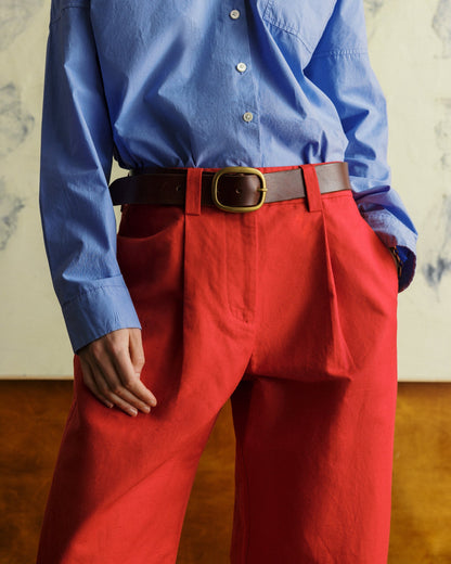 Alex Mill Maximum Henry Wide Oval Belt Oxblood