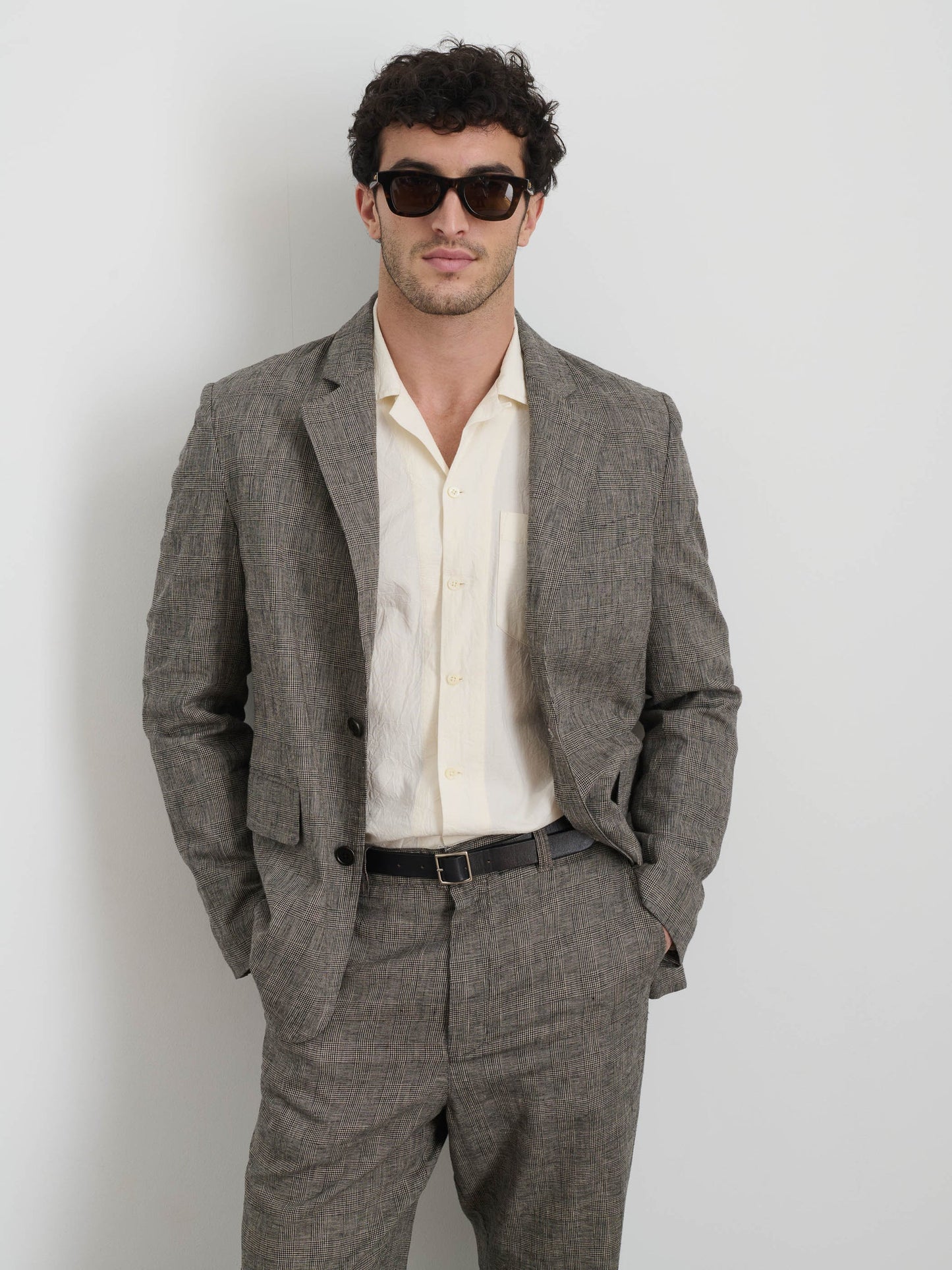 Alex Mill Maximum Henry Albert Slim Square Belt Black