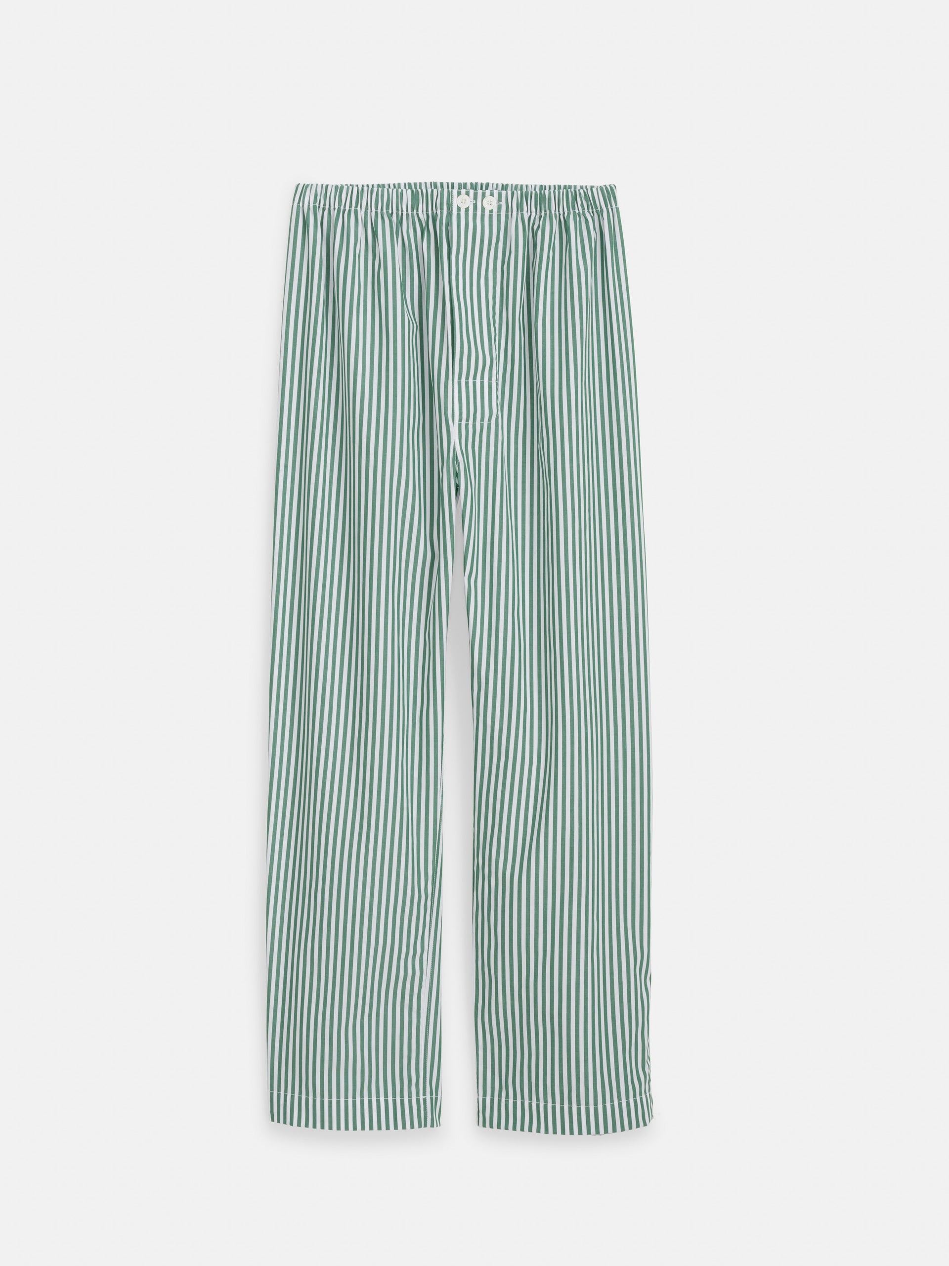 Alex Mill Schostal x Alex Mill Striped Long Sleeve Pajama Set Green Stripe