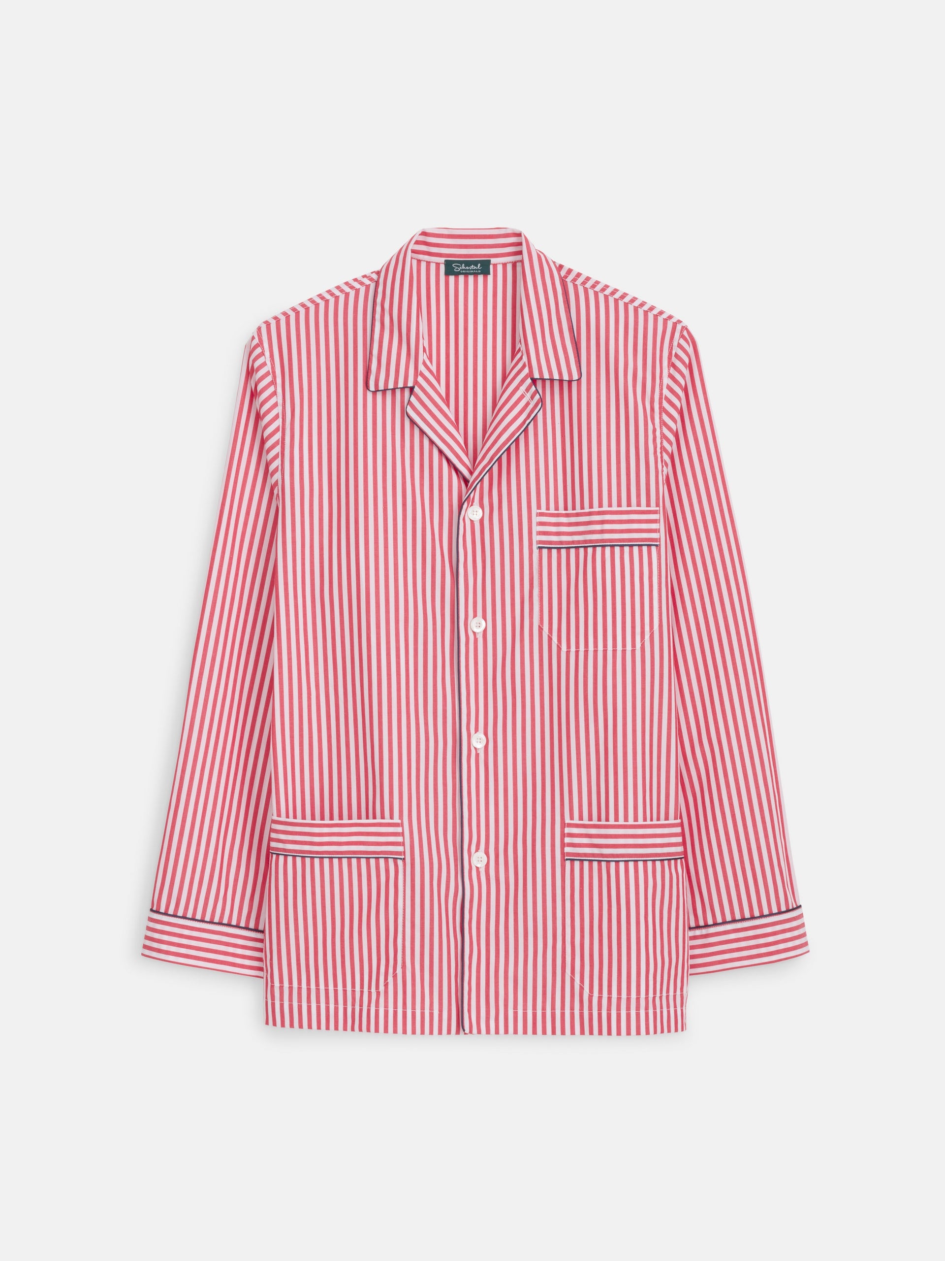 Alex Mill Schostal x Alex Mill Striped Long Sleeve Pajama Set Red Stripe