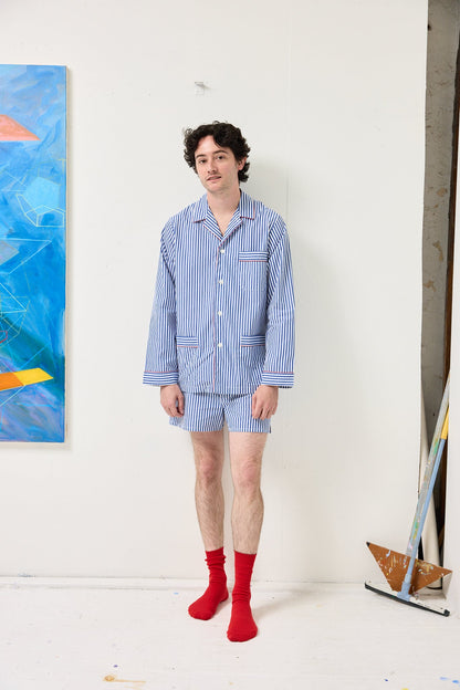 Alex Mill Schostal x Alex Mill Boxer Shorts Navy Stripe