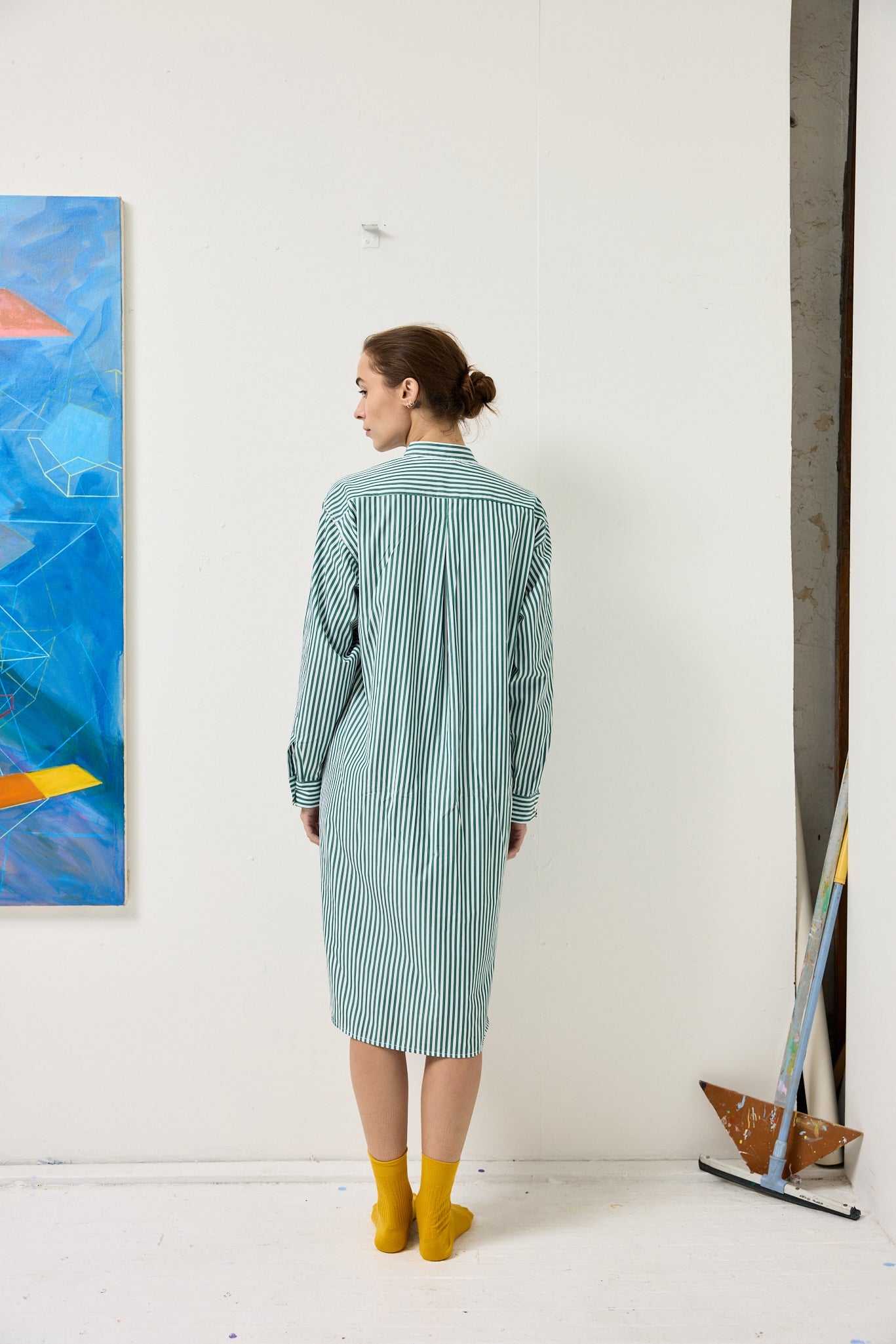 Alex Mill Schostal x Alex Mill Nightshirt Green Stripe