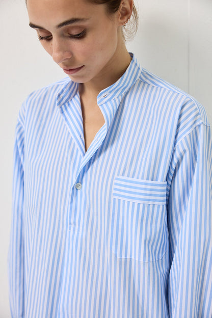 Alex Mill Schostal x Alex Mill Nightshirt Sky Blue Stripes
