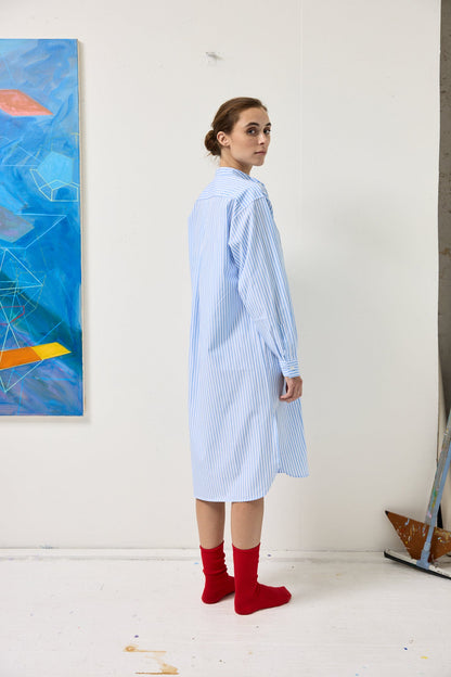 Alex Mill Schostal x Alex Mill Nightshirt Sky Blue Stripes