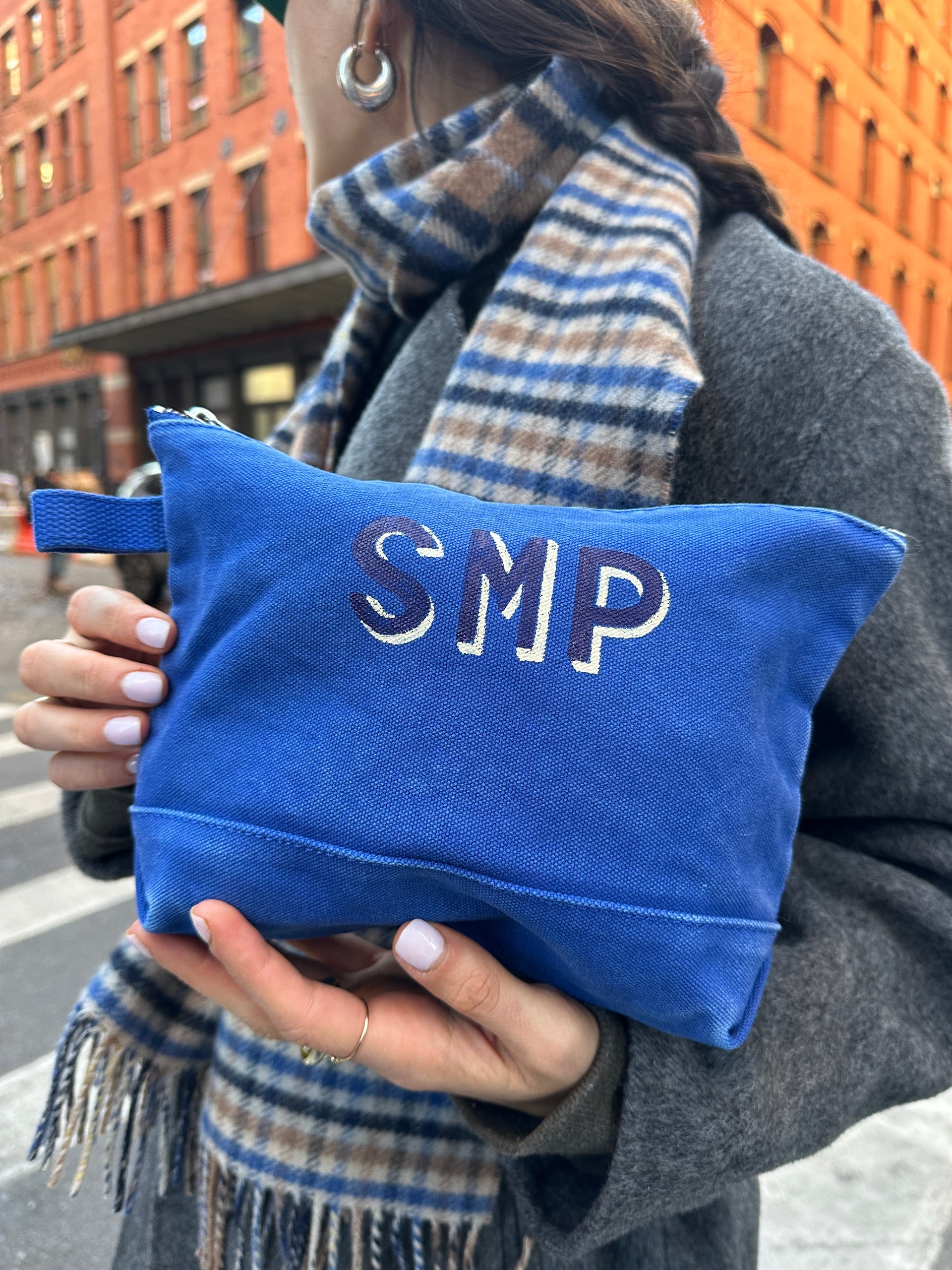 Alex Mill The Perfect Canvas Pouch Cobalt