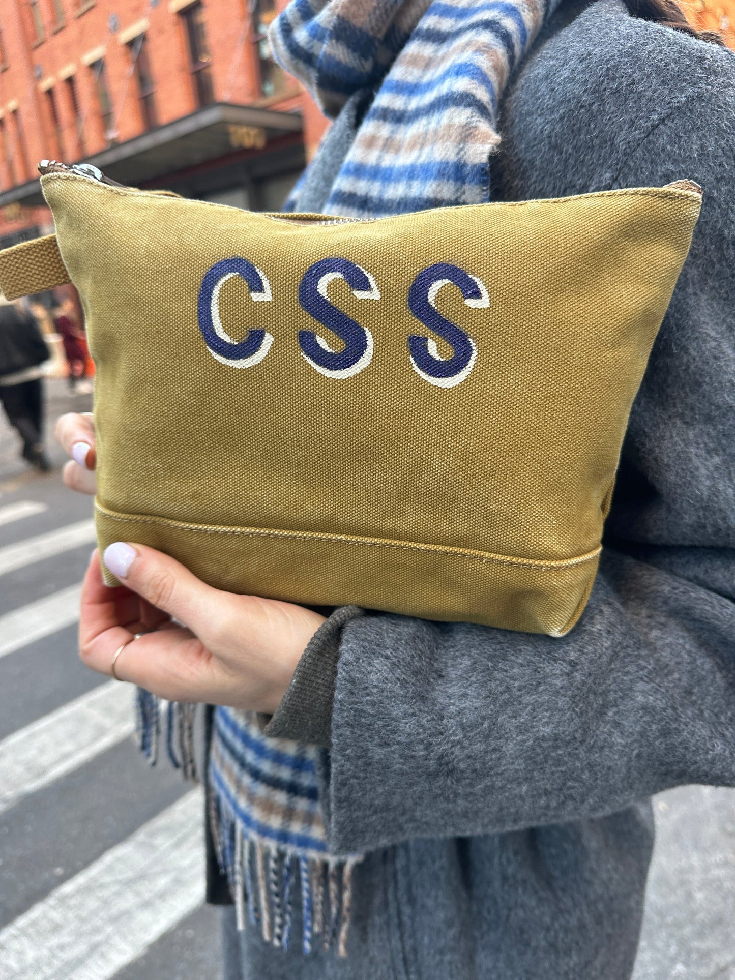 Alex Mill The Perfect Canvas Pouch Golden Khaki