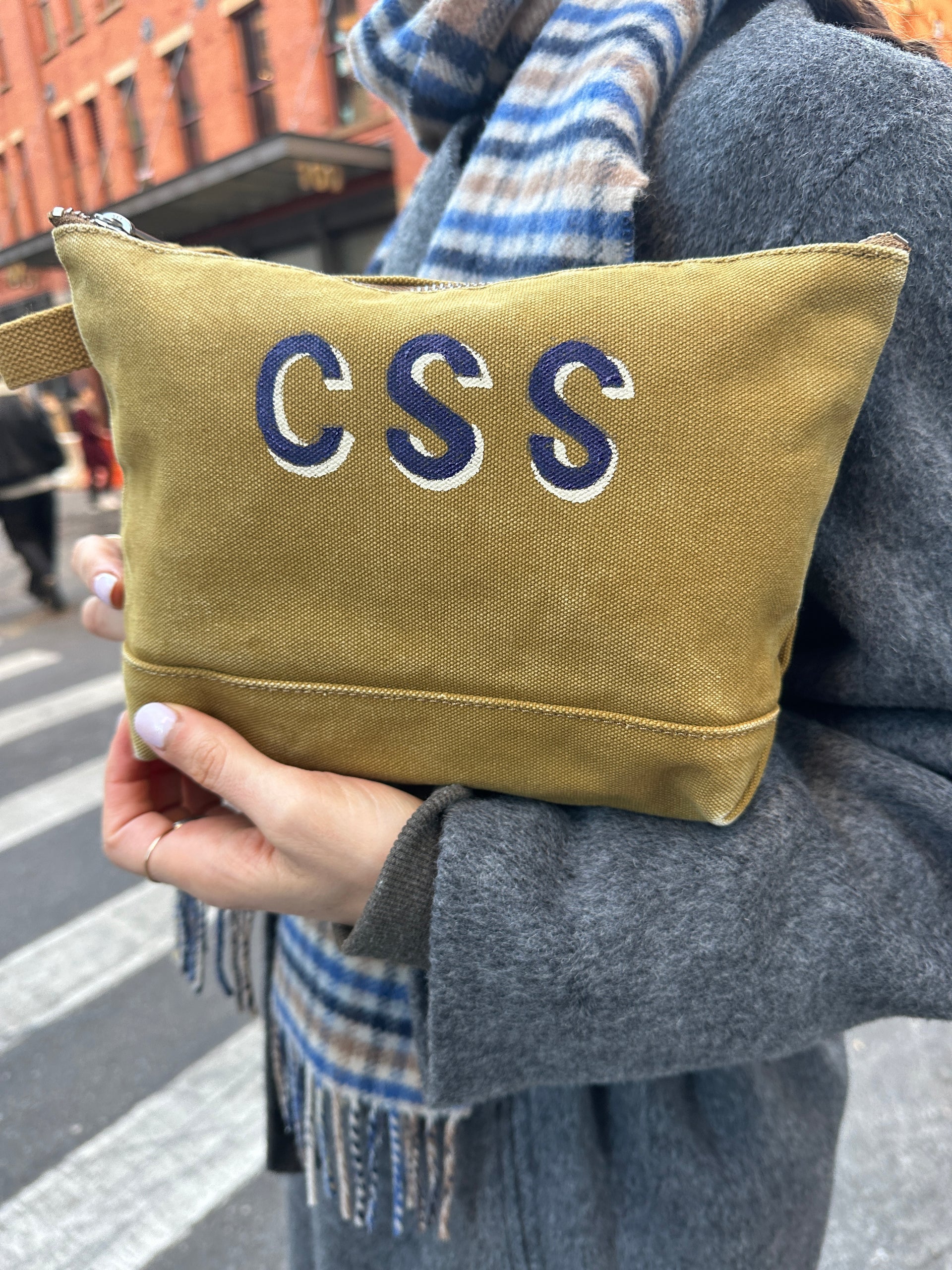 Alex Mill The Perfect Canvas Pouch Golden Khaki
