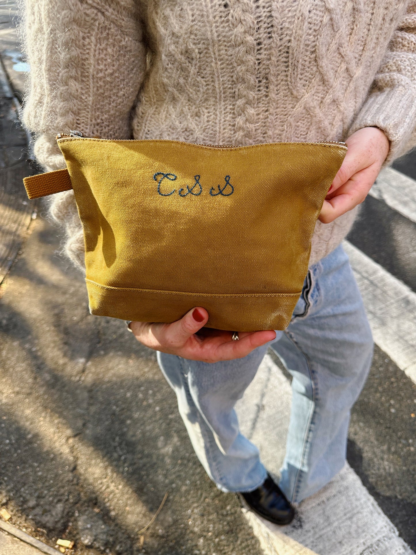 Alex Mill The Perfect Canvas Pouch Golden Khaki