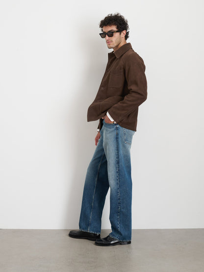 Alex Mill Owen Barry x Alex Mill Work Jacket in Suede Dark Brown