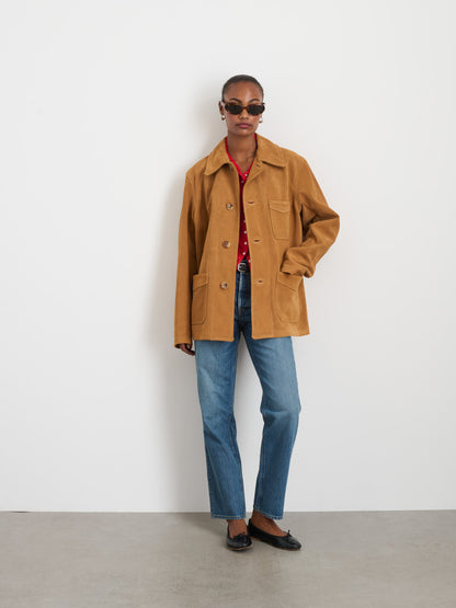 Alex Mill Owen Barry x Alex Mill Work Jacket in Suede Tan