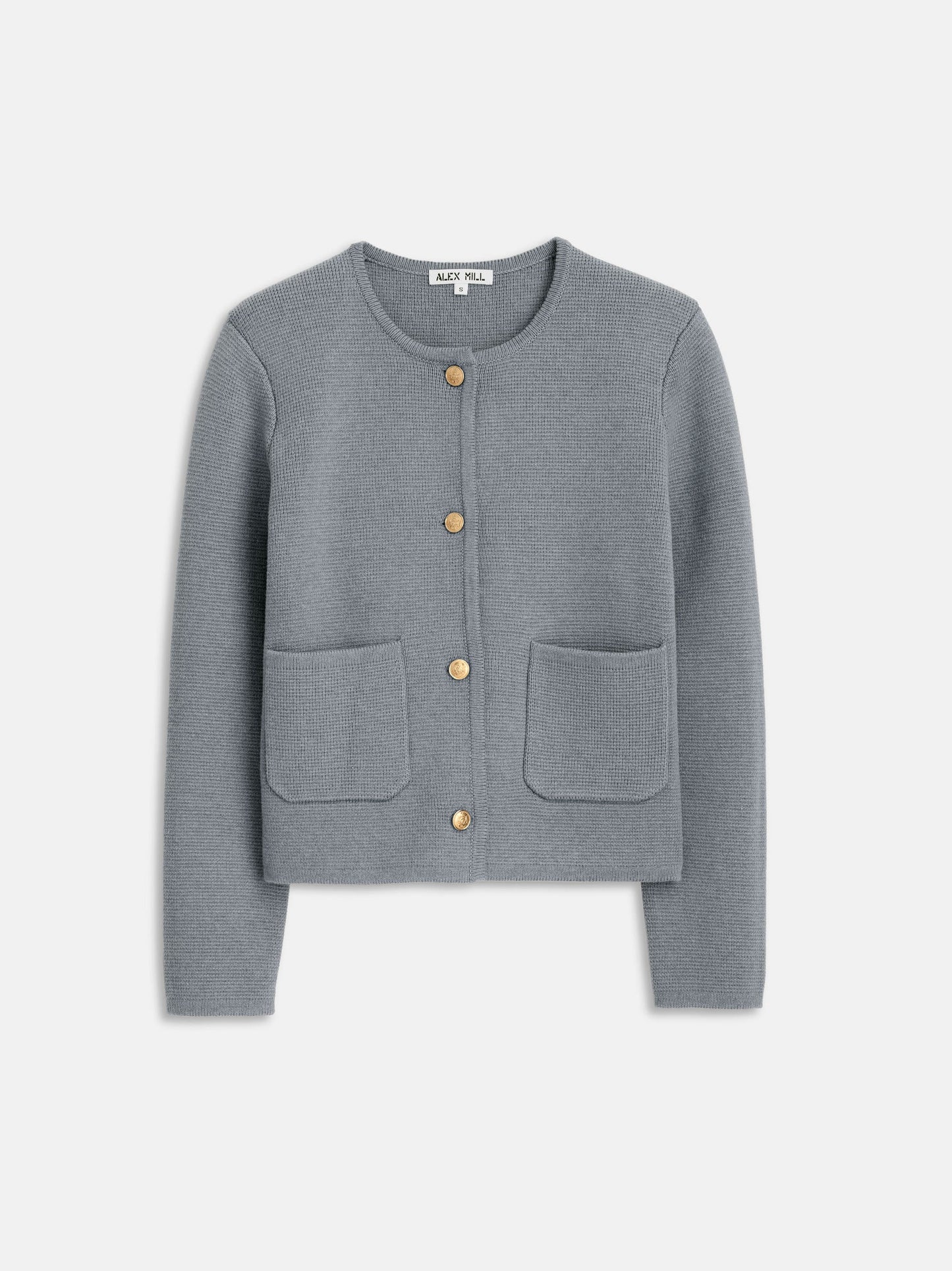 Alex Mill Paris Sweater Jacket Grey Shadow