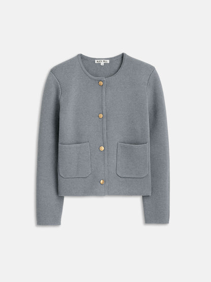 Alex Mill Paris Sweater Jacket Grey Shadow