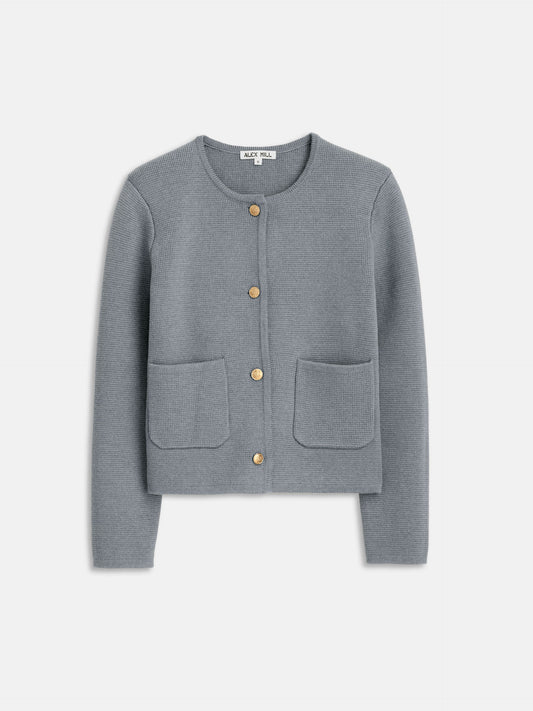 Alex Mill Paris Sweater Jacket Grey Shadow