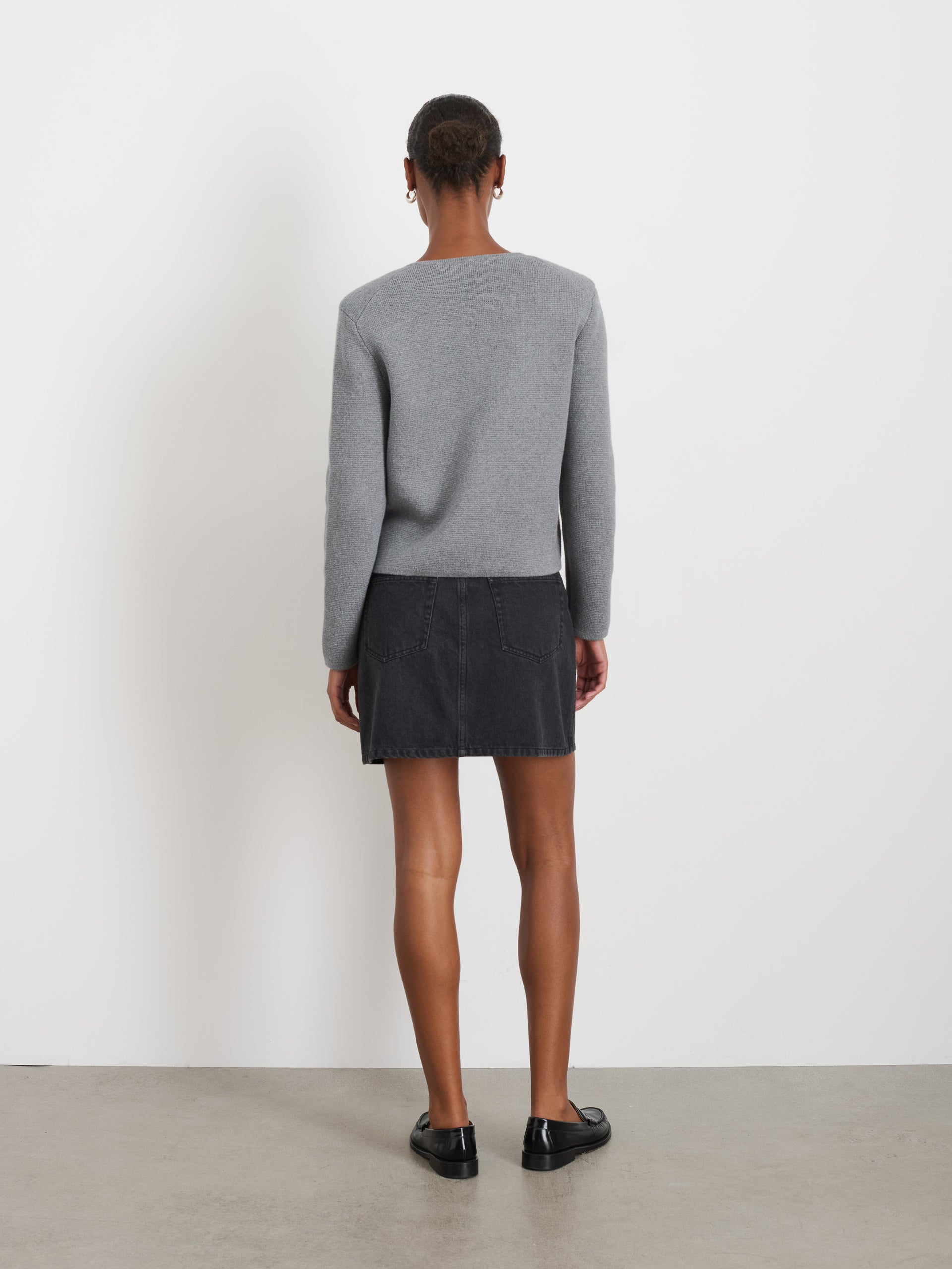 Alex Mill Paris Sweater Jacket Grey Shadow