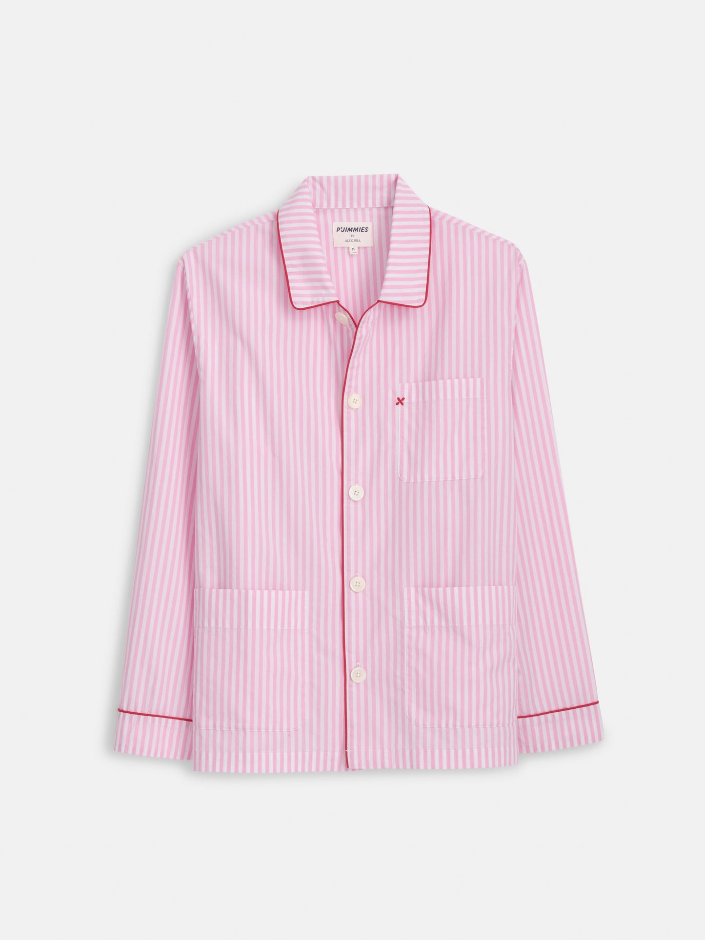 Alex Mill P'Jimmies Sleep Shirt in Stripe Pink Stripe