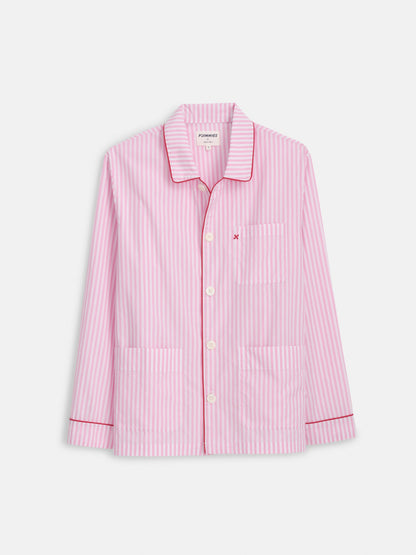 Alex Mill P'Jimmies Sleep Shirt in Stripe Pink Stripe