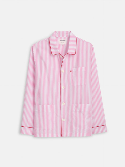 Alex Mill P'Jimmies Sleep Shirt in Stripe Pink Stripe