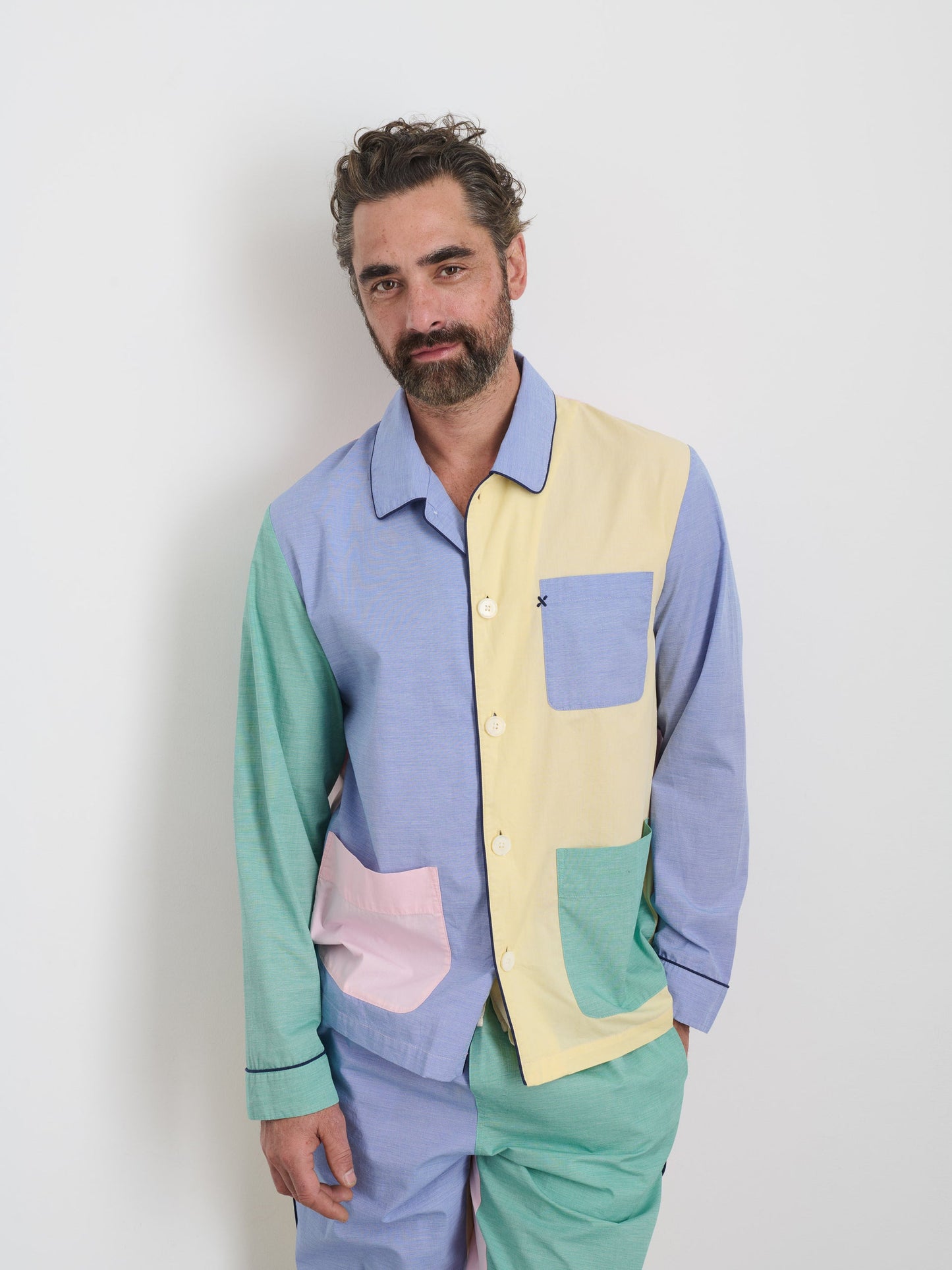 Alex Mill P'Jimmies Sleep Shirt in Colorblock