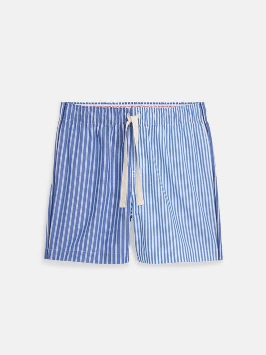 Alex Mill P'Jimmies Sleep Short in Stripe Classic Blue Mixed Stripe