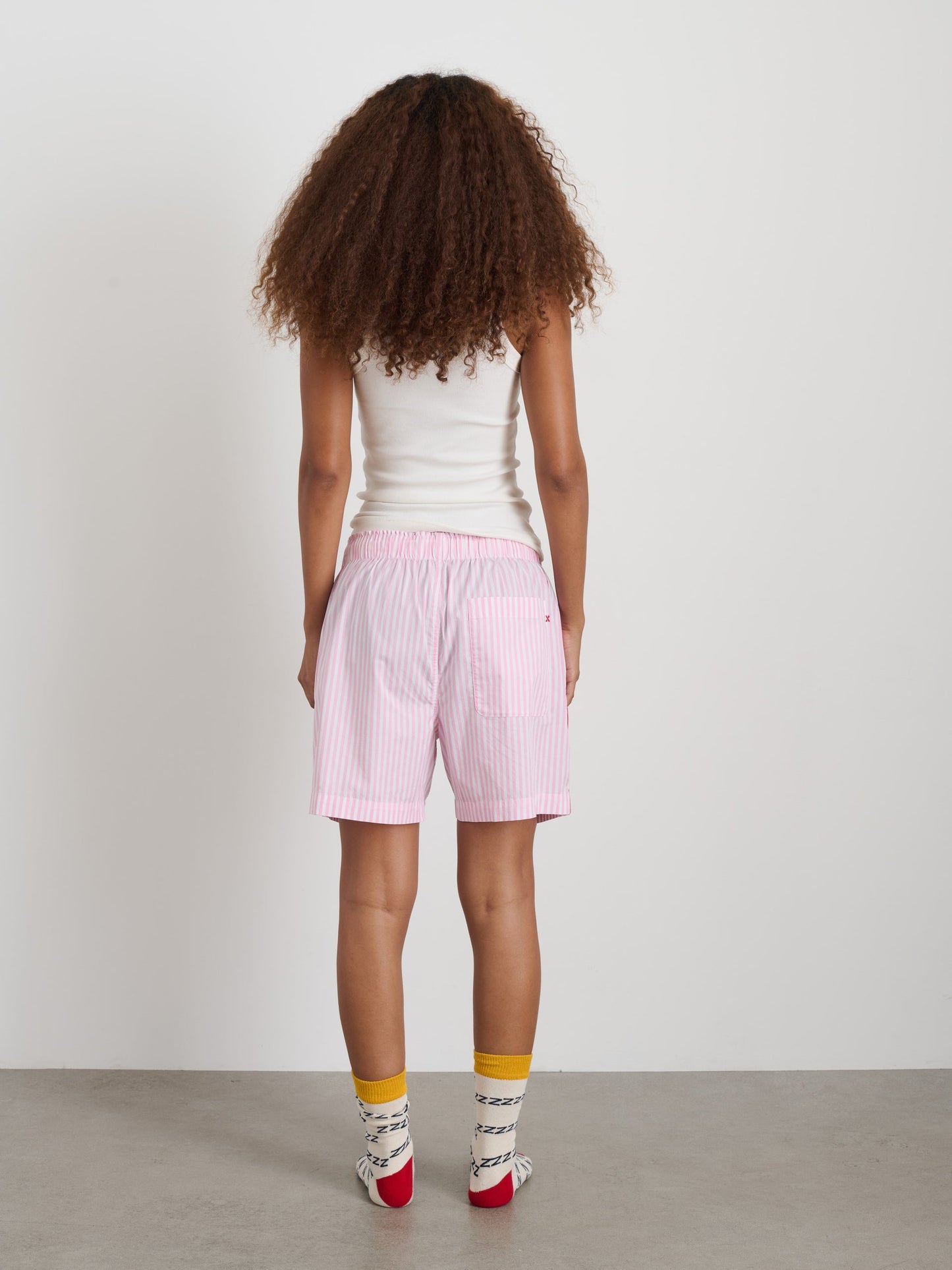 Alex Mill P'Jimmies Sleep Short in Stripe Pink Stripe