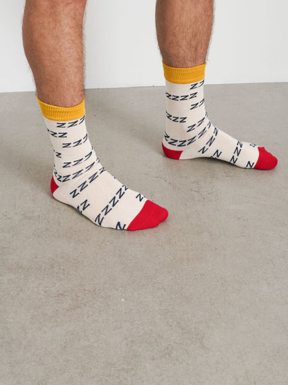 Alex Mill P'Jimmies Zzzzz Socks Natural
