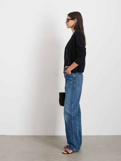 Alex Mill Lucie Cardigan in Cashmere Black