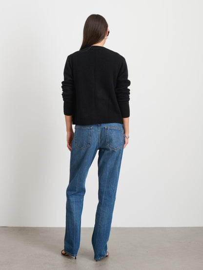 Alex Mill Lucie Cardigan in Cashmere Black