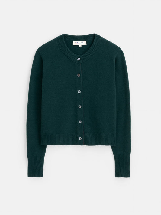 Alex Mill Lucie Cardigan in Cashmere Cypress Green