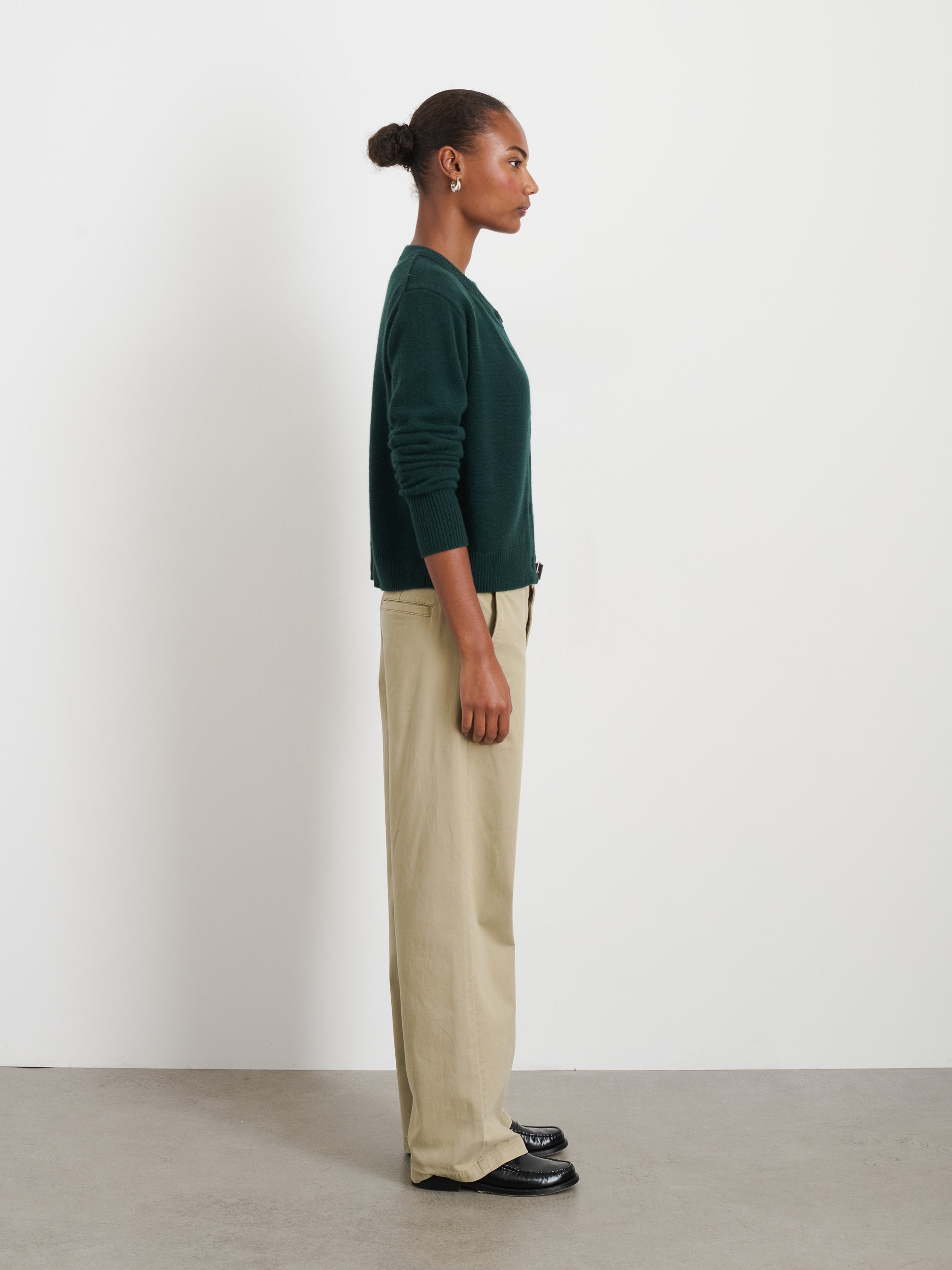Alex Mill Lucie Cardigan in Cashmere Cypress Green