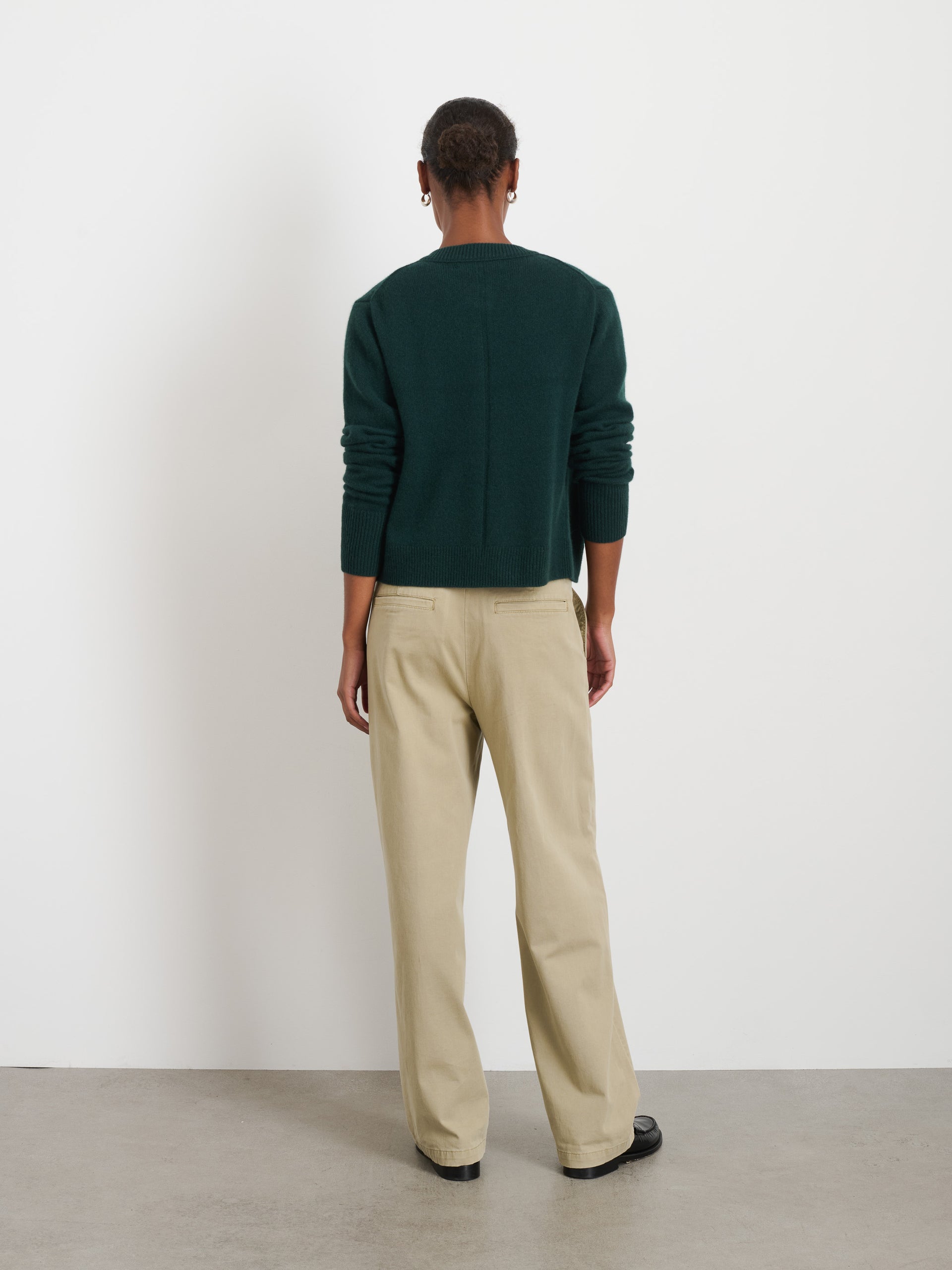 Alex Mill Lucie Cardigan in Cashmere Cypress Green
